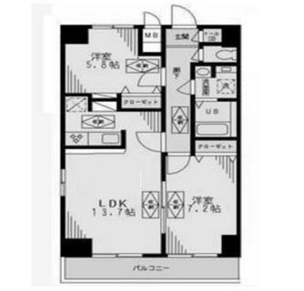 東京都足立区千住仲町 賃貸マンション 2LDK