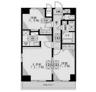 東京都足立区千住仲町 賃貸マンション 2LDK